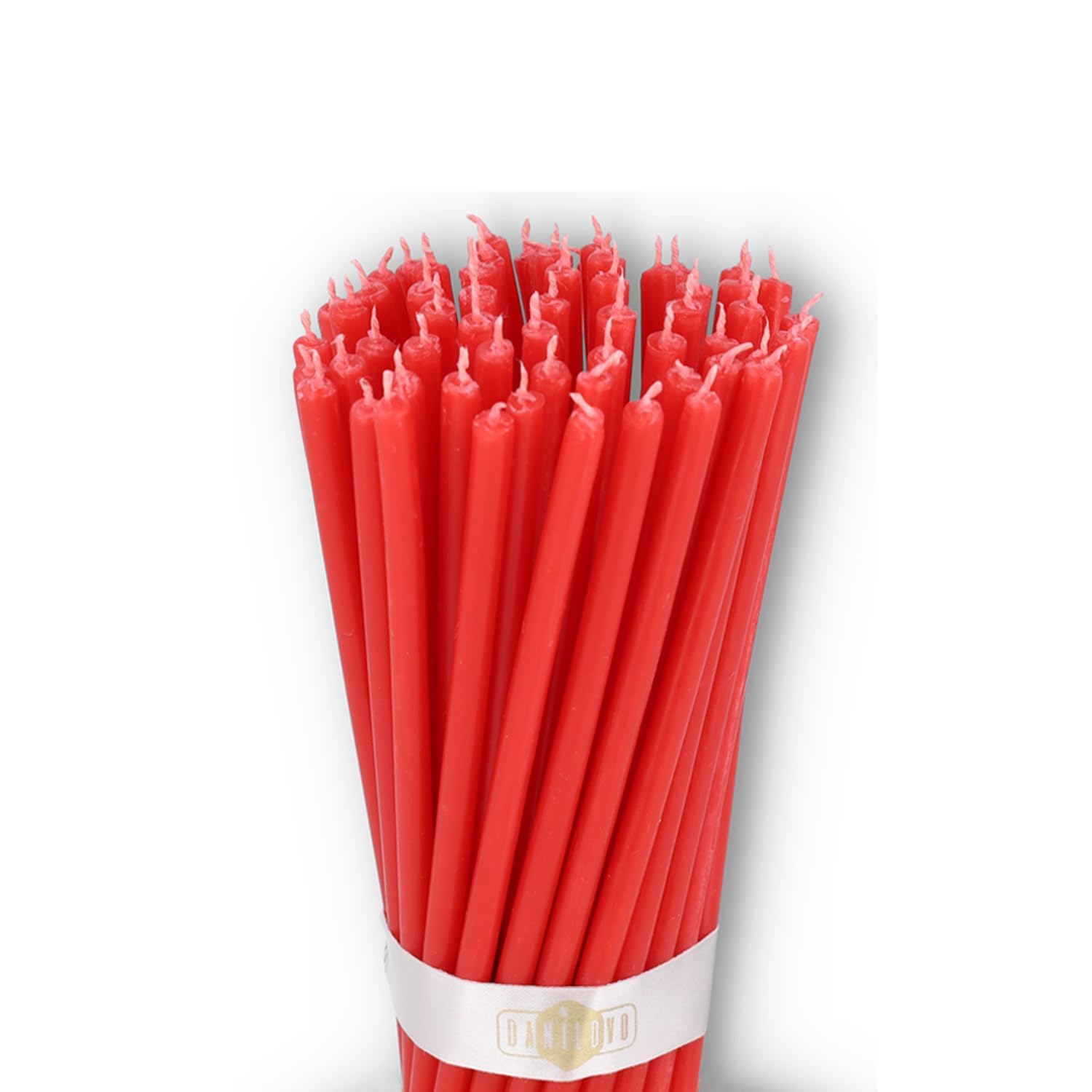 Danilovo Pure Beeswax Candles, Orthodox Natural Candles for Church Prayer, Rituals, Meditation, Birthday Cake Decoration, Pack of 50 (White)