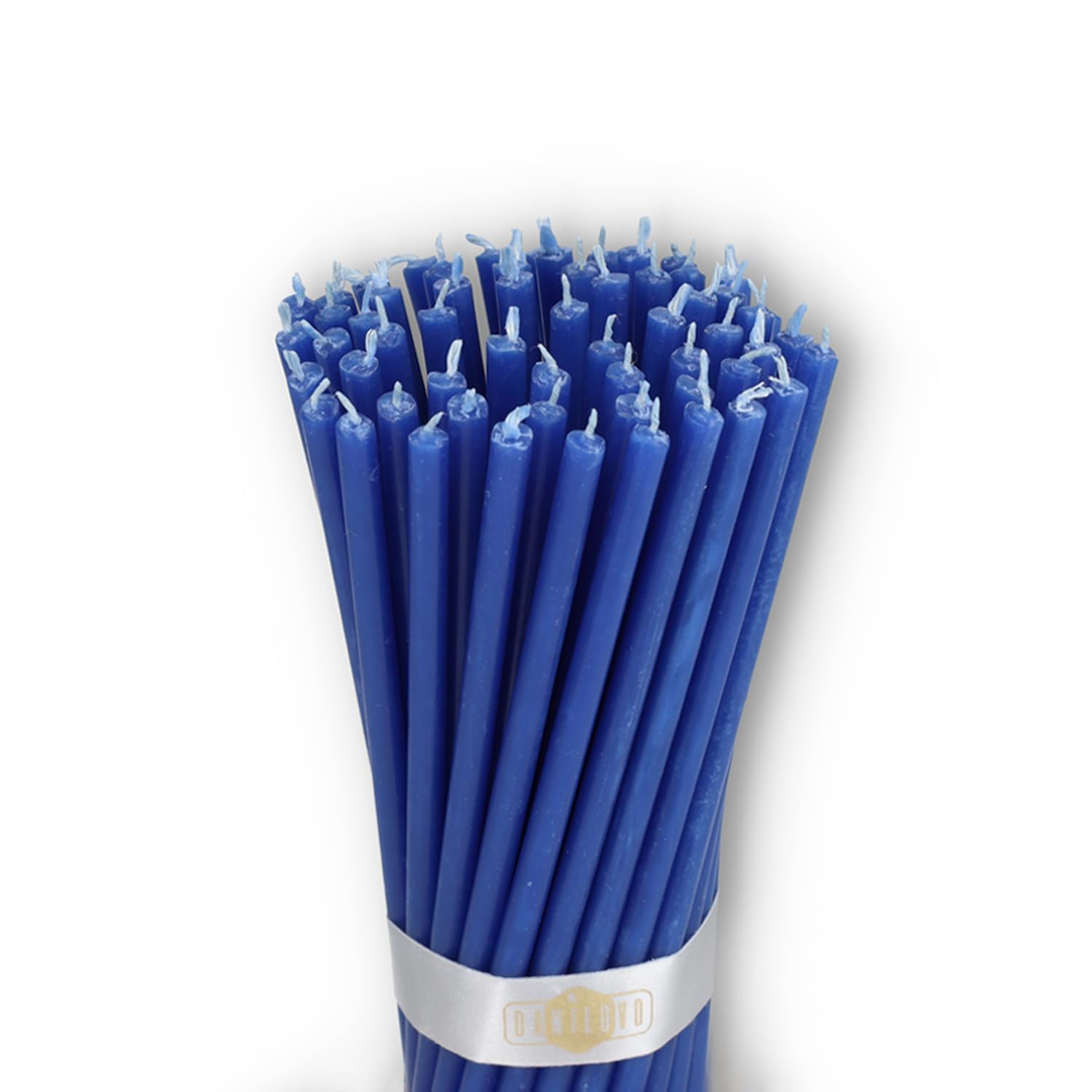 Danilovo Pure Beeswax Candles, Orthodox Natural Candles for Church Prayer, Rituals, Meditation, Birthday Cake Decoration, Pack of 50 (White)