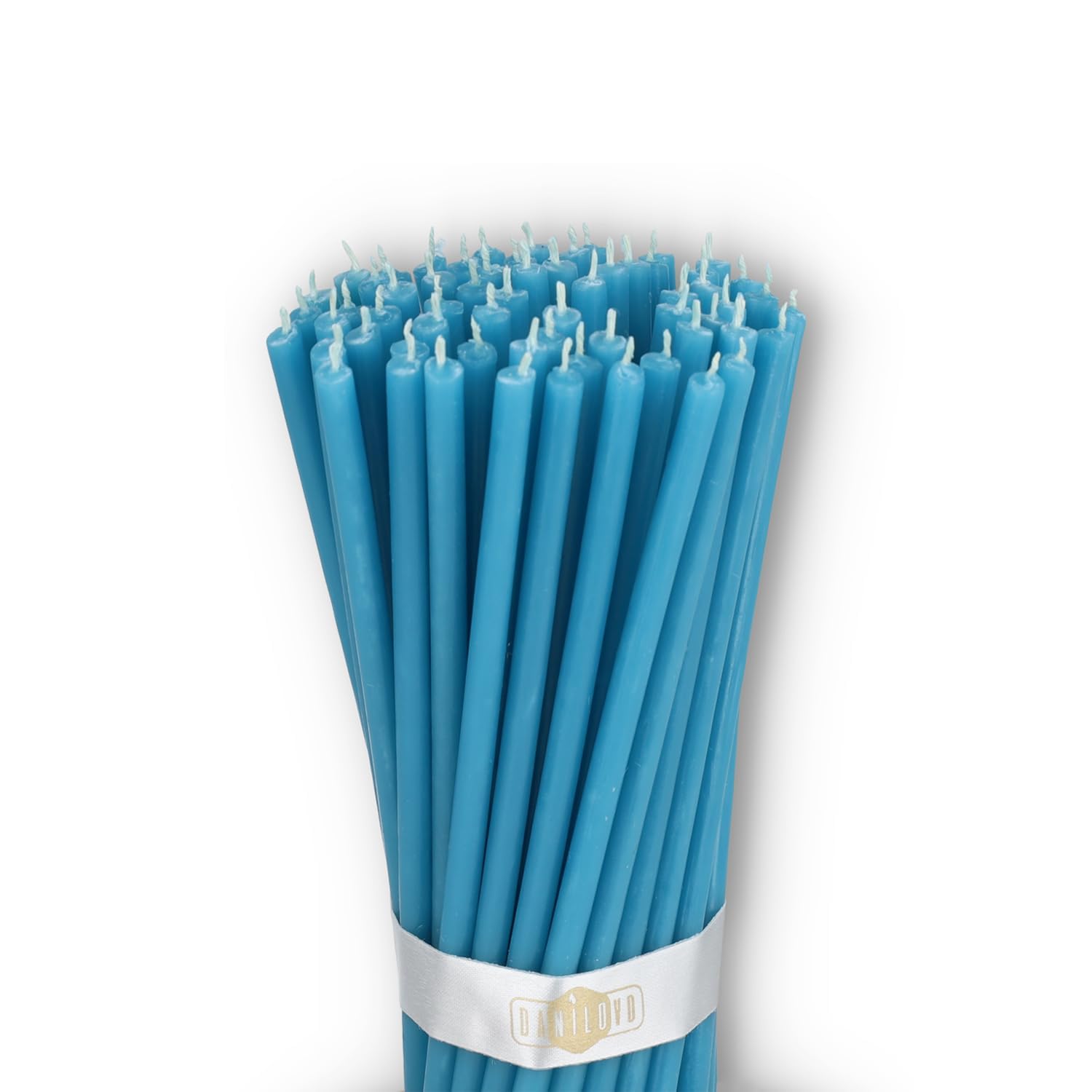 Danilovo Pure Beeswax Candles, Orthodox Natural Candles for Church Prayer, Rituals, Meditation, Birthday Cake Decoration, Pack of 50 (White)