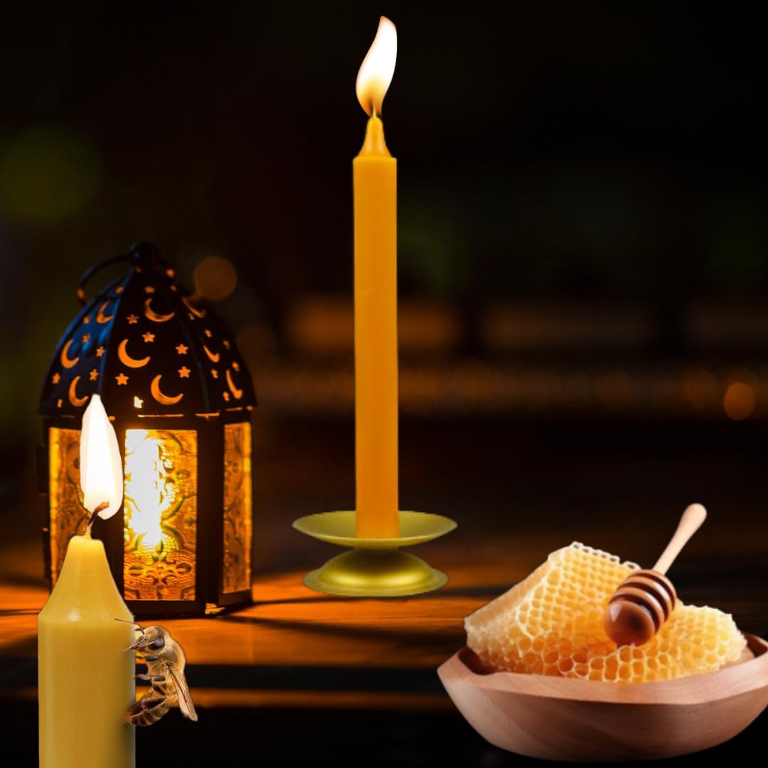 BB: Beeswax Candles Decorative and Elegant Natural Honey and Beeswax Candles Long Ritual Organic and Aromatic Honey Candles for Home