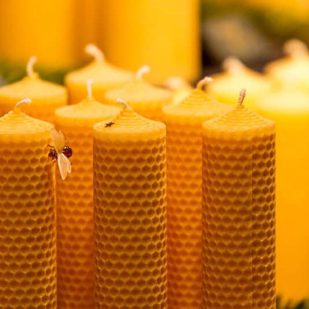 30 Sheets of 100% Pure Beeswax Sheets Natural Beeswax Plates for Candle Making and DIY