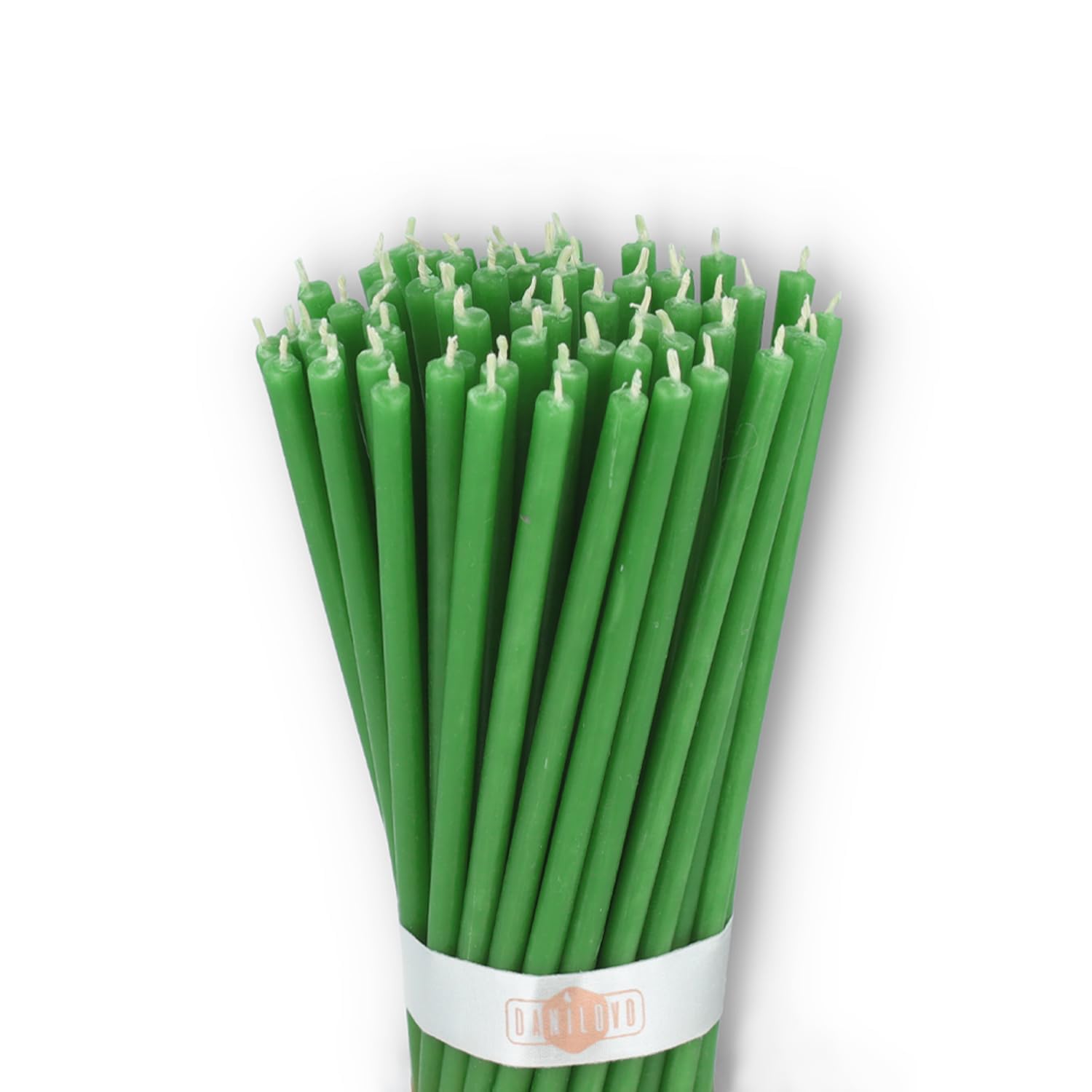 Danilovo Pure Beeswax Candles, Orthodox Natural Candles for Church Prayer, Rituals, Meditation, Birthday Cake Decoration, Pack of 50 (White)