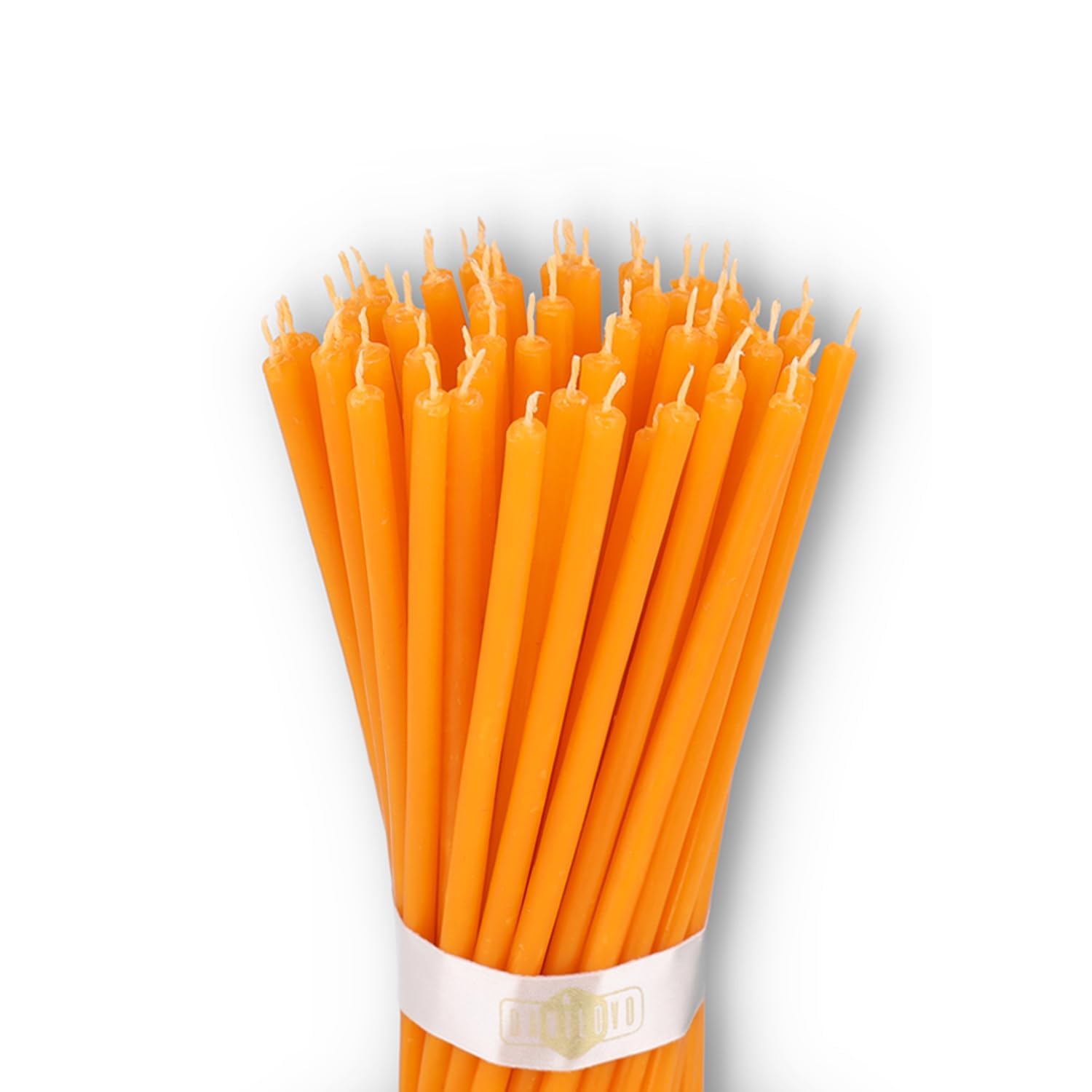 Danilovo Pure Beeswax Candles, Orthodox Natural Candles for Church Prayer, Rituals, Meditation, Birthday Cake Decoration, Pack of 50 (White)