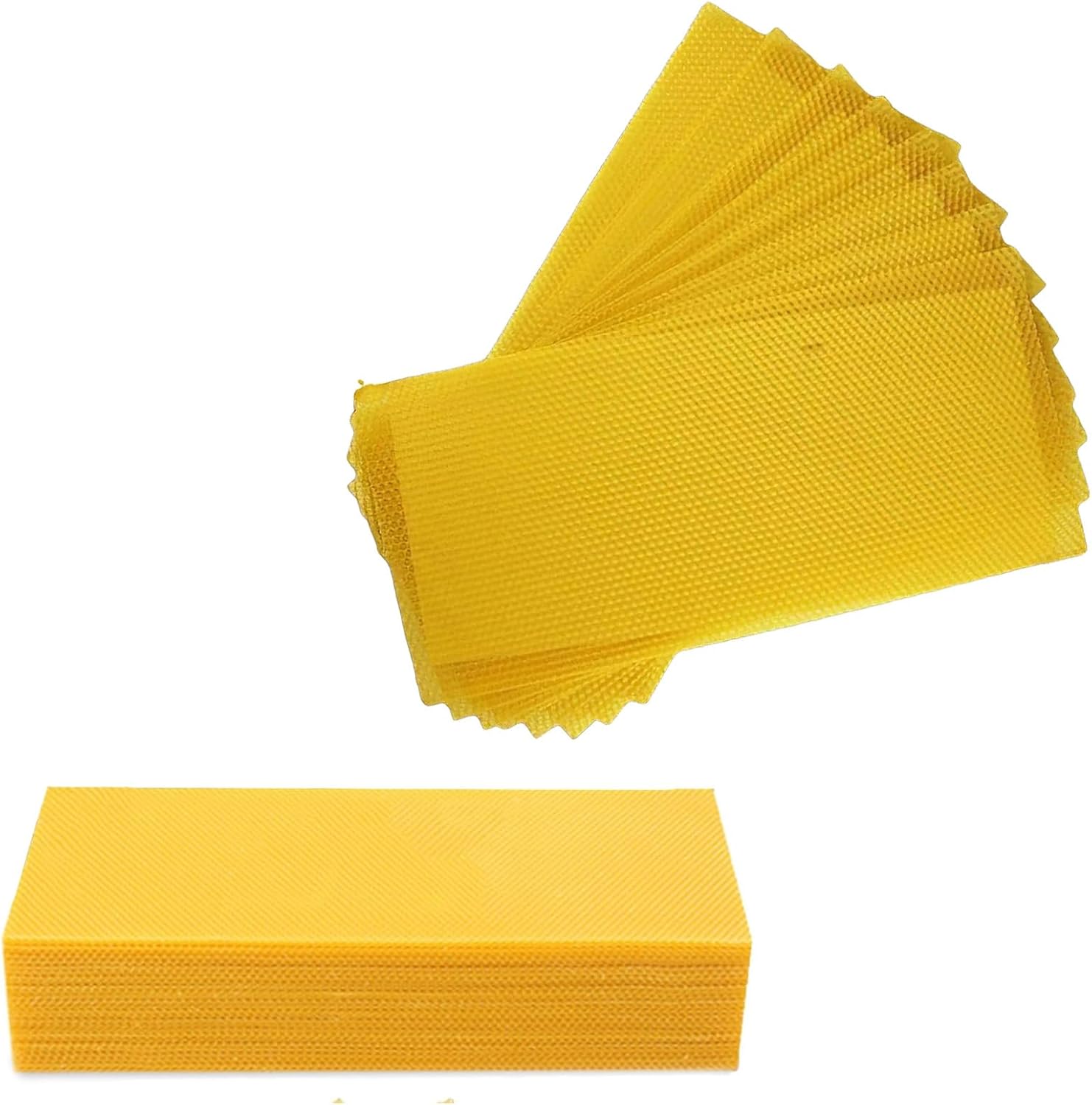 30 Sheets of 100% Pure Beeswax Sheets Natural Beeswax Plates for Candle Making and DIY