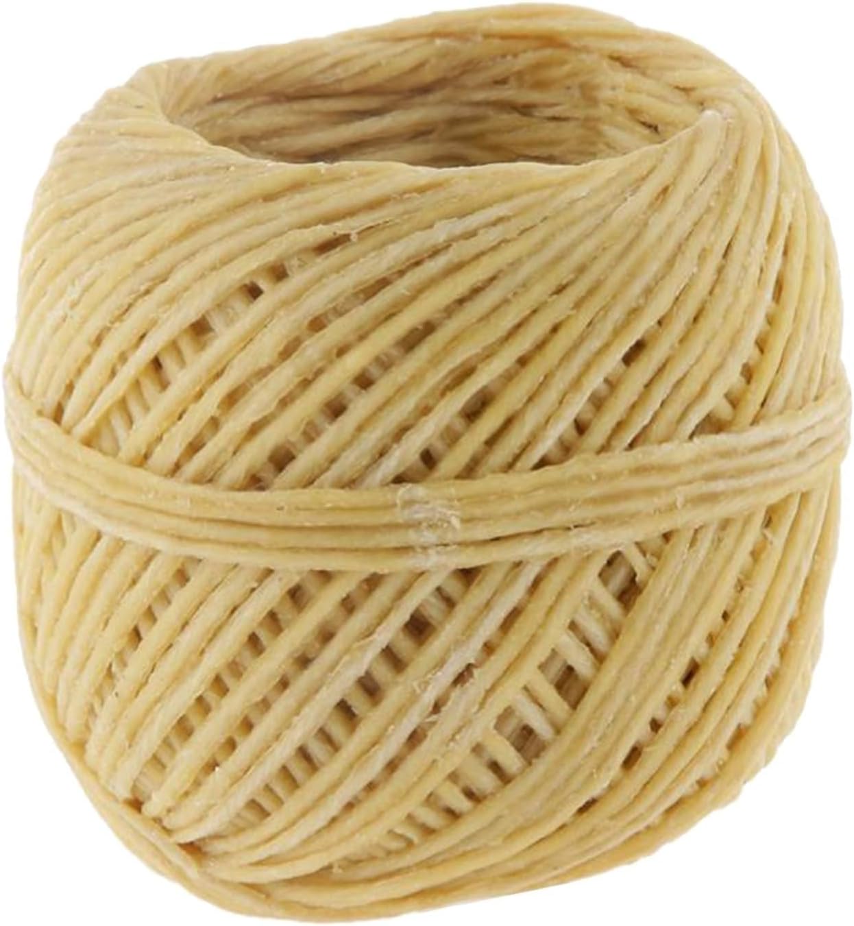 Hemp Wick Spool for Candle Making, Beeswax Wicks, Natural Organic Hemp Candles, No Cotton/No Lead Coating (Light Brown)