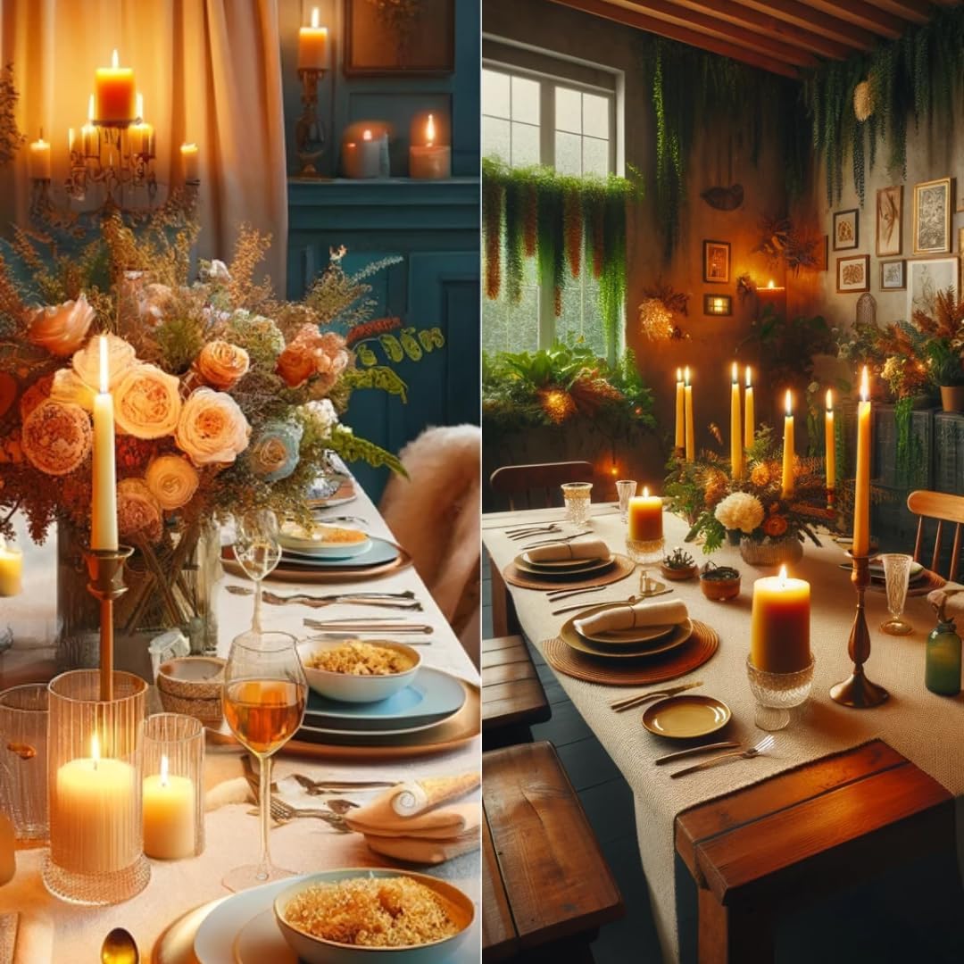 BB: Beeswax Candles Decorative and Elegant Natural Honey and Beeswax Candles Long Ritual Organic and Aromatic Honey Candles for Home